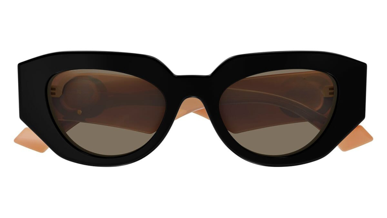 Gg Black & Silk Pink · Brown Lenses