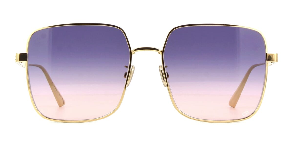 D Shiny Gold - Purple Pink Gradient Lenses