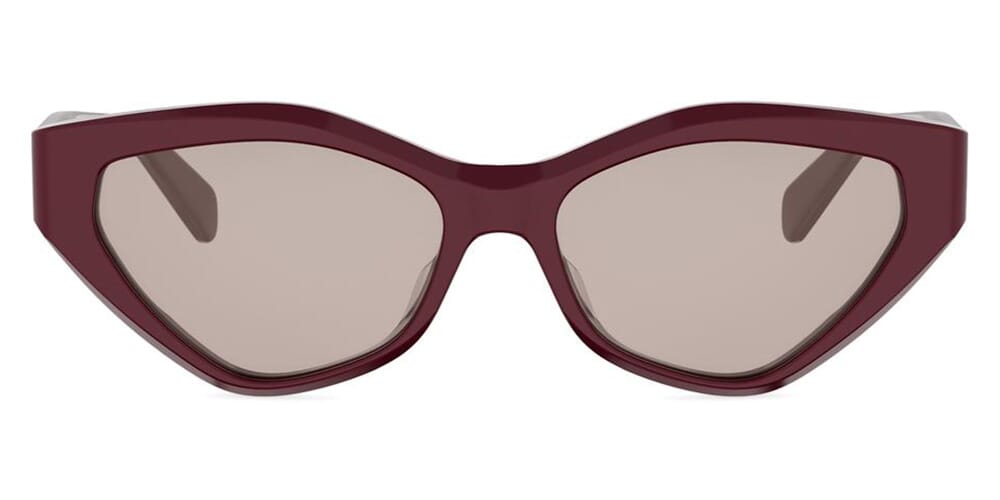 Cl Cat Eye Sunglasses Burgundy - Brown silver Lenses
