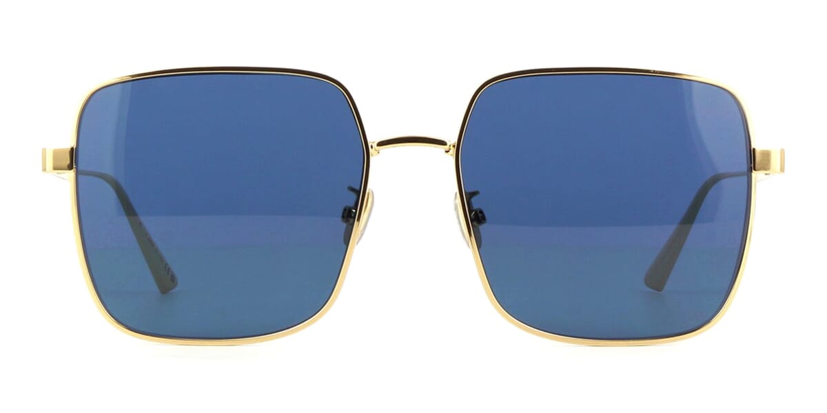 D Shiny Gold - Dark Blue Lenses