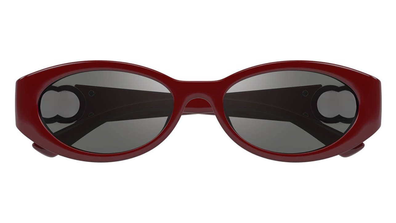 Gg Burgundy & Silver · Light Silver Mirror Lenses