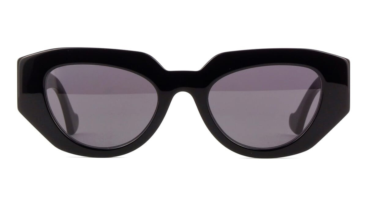Gg Black Cat-Eye · Grey Mirror Lenses