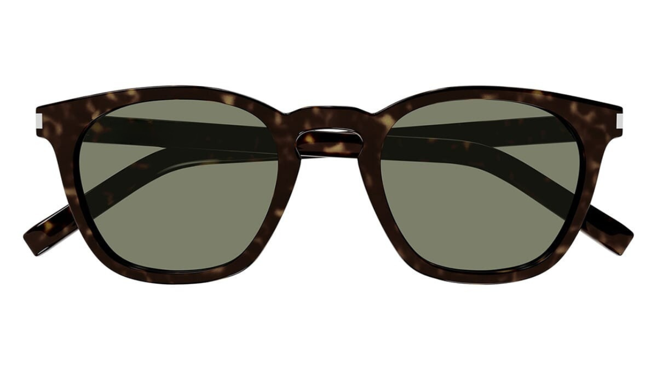 Sl Dark Havana Square · Green Mirror Lenses
